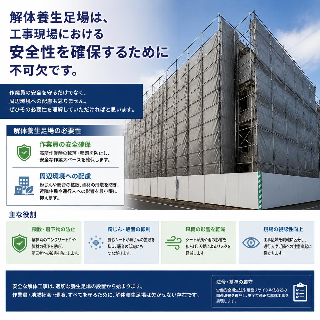 解体養生足場の重要性とその役割
