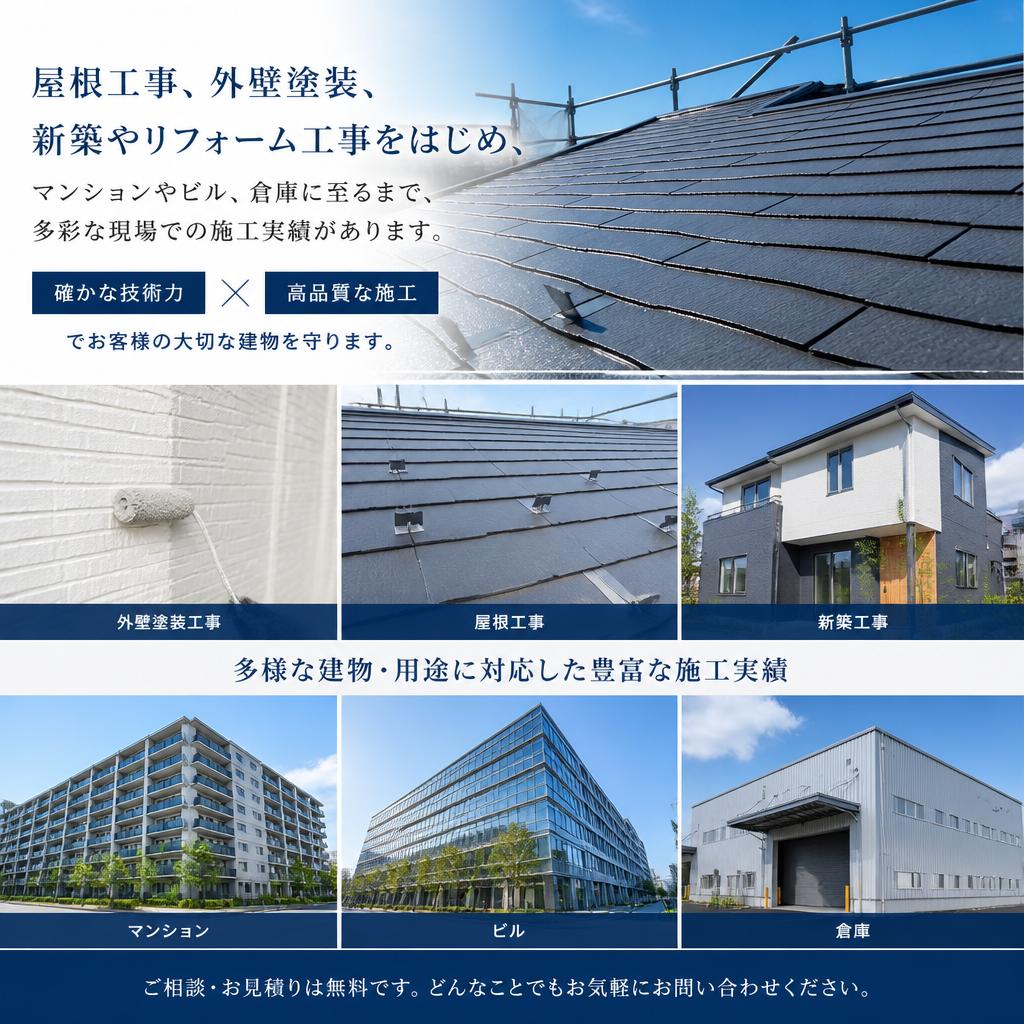 幅広い施工実績