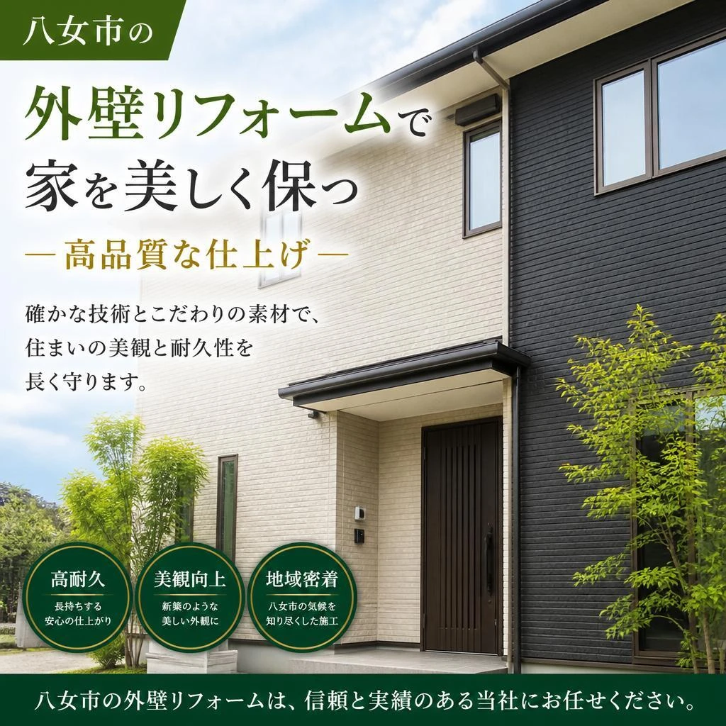 八女市の外壁リフォームで家を美しく保つ高品質な仕上げ