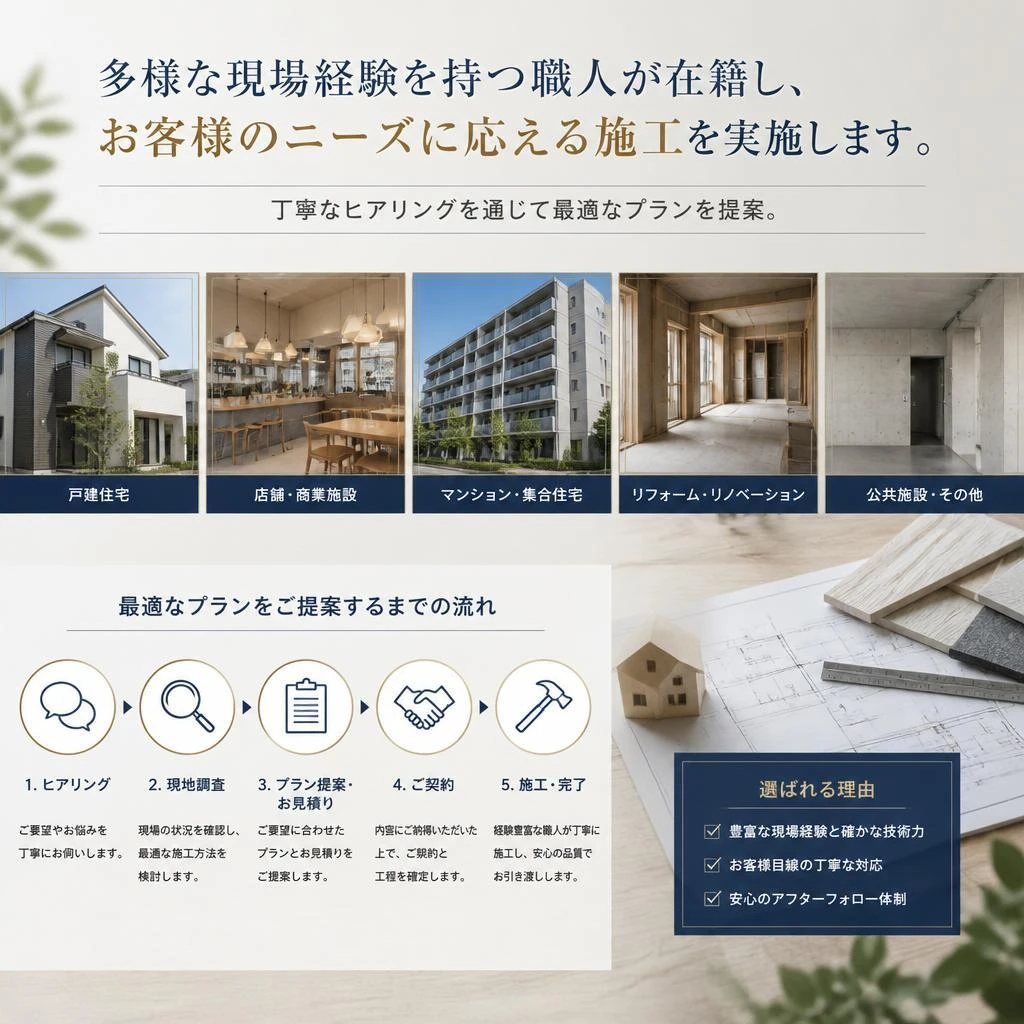 3. 経験豊富な職人が支える高品質な施工