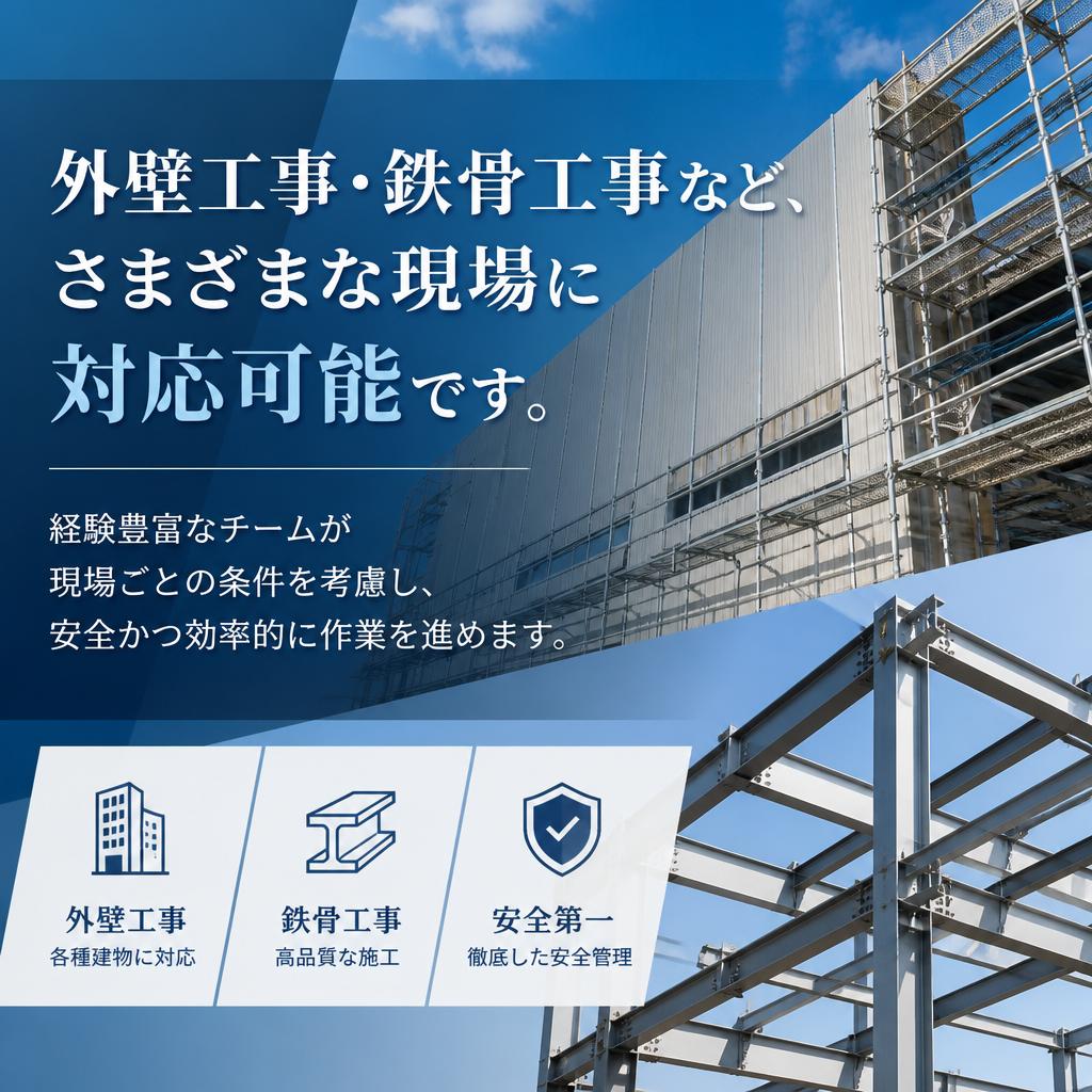 多様な工事への対応