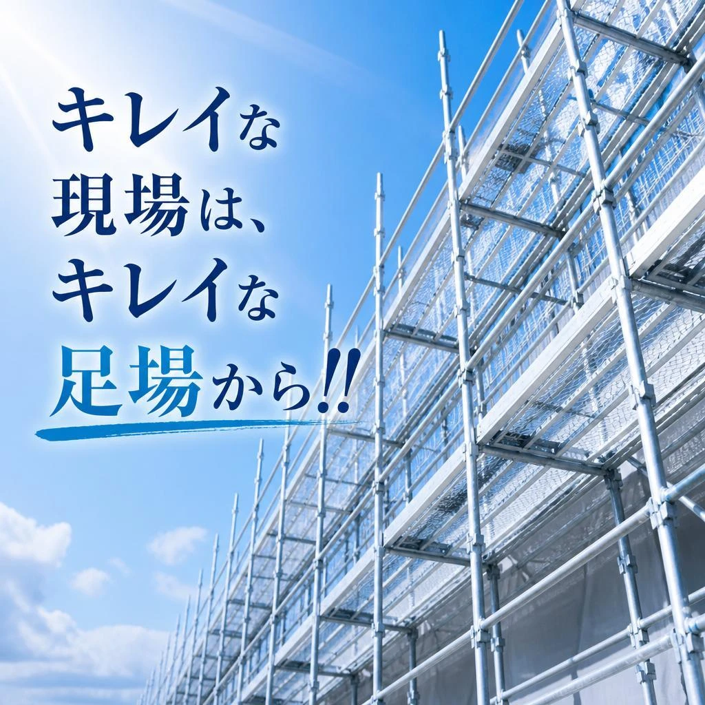 キレイな現場は、キレイな足場から‼