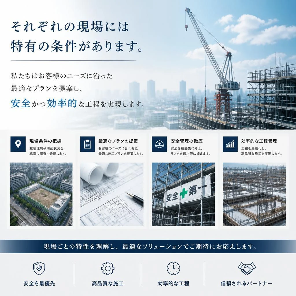 3. 現場に応じた最適なプランの提案