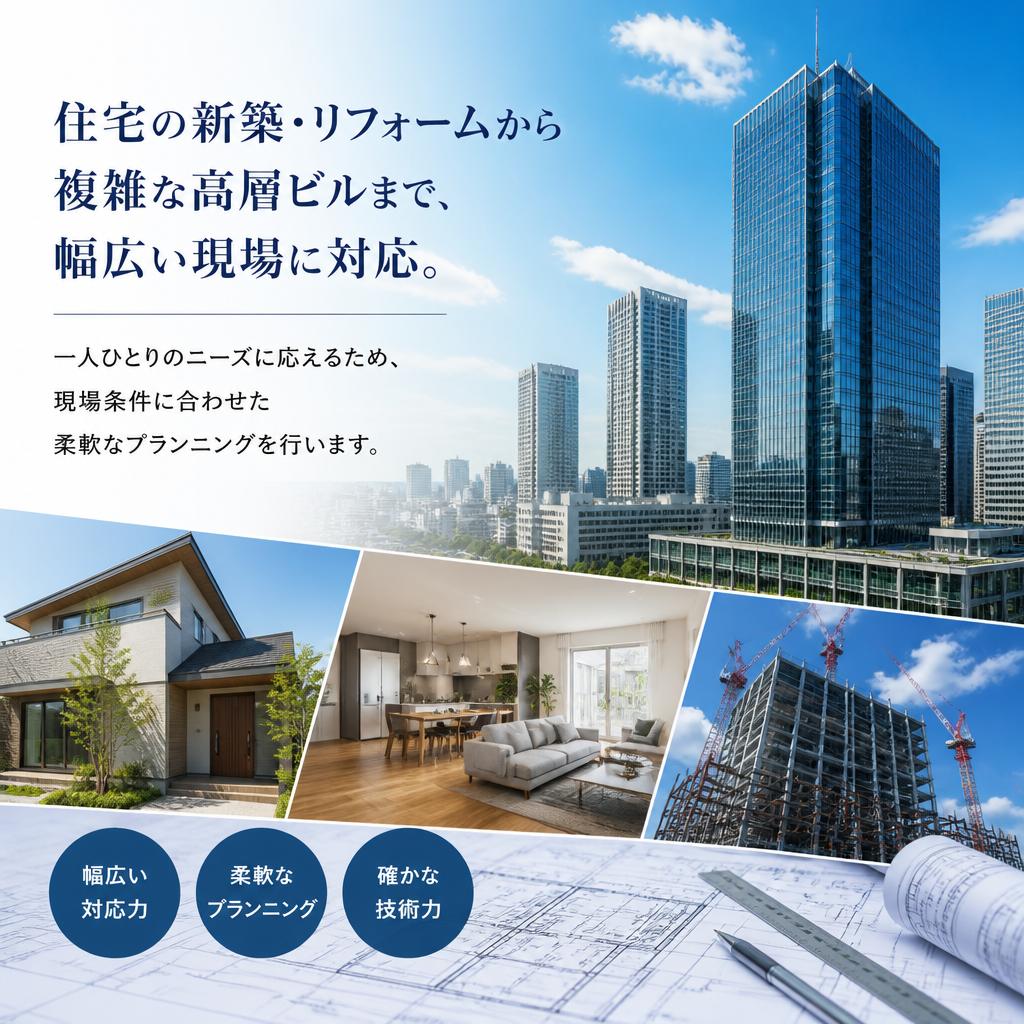 多様な現場に対応