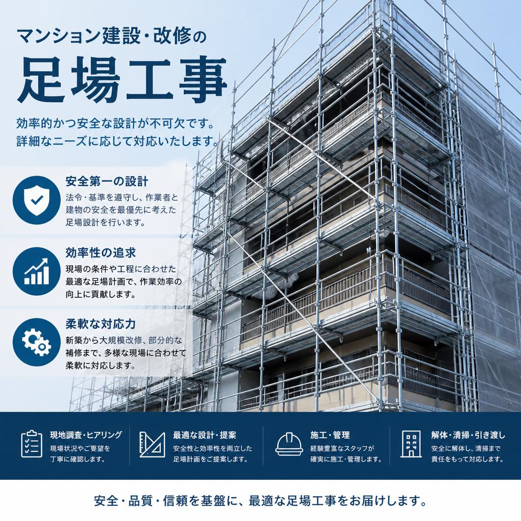 幅広い対応のマンション工事