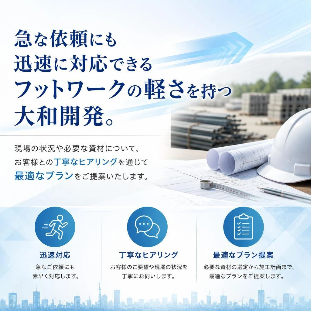 迅速な対応と丁寧なヒアリング