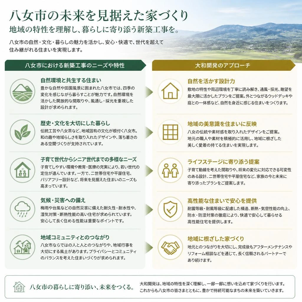 3. 八女市の新築工事について