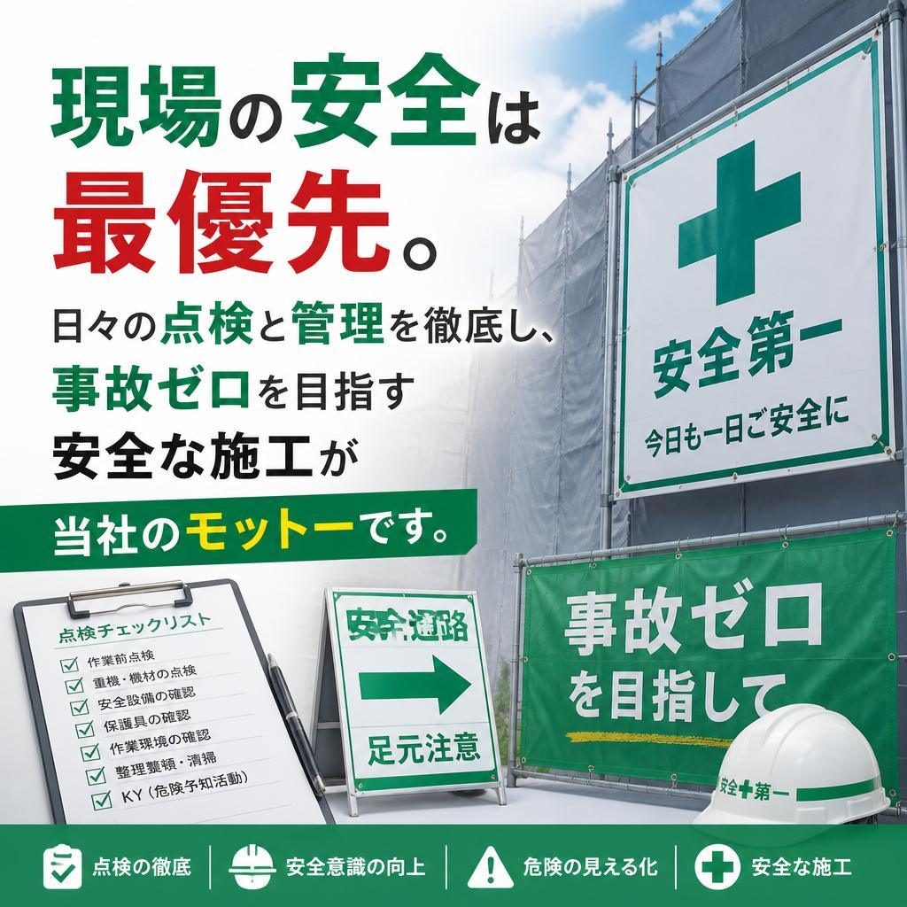 徹底した安全管理