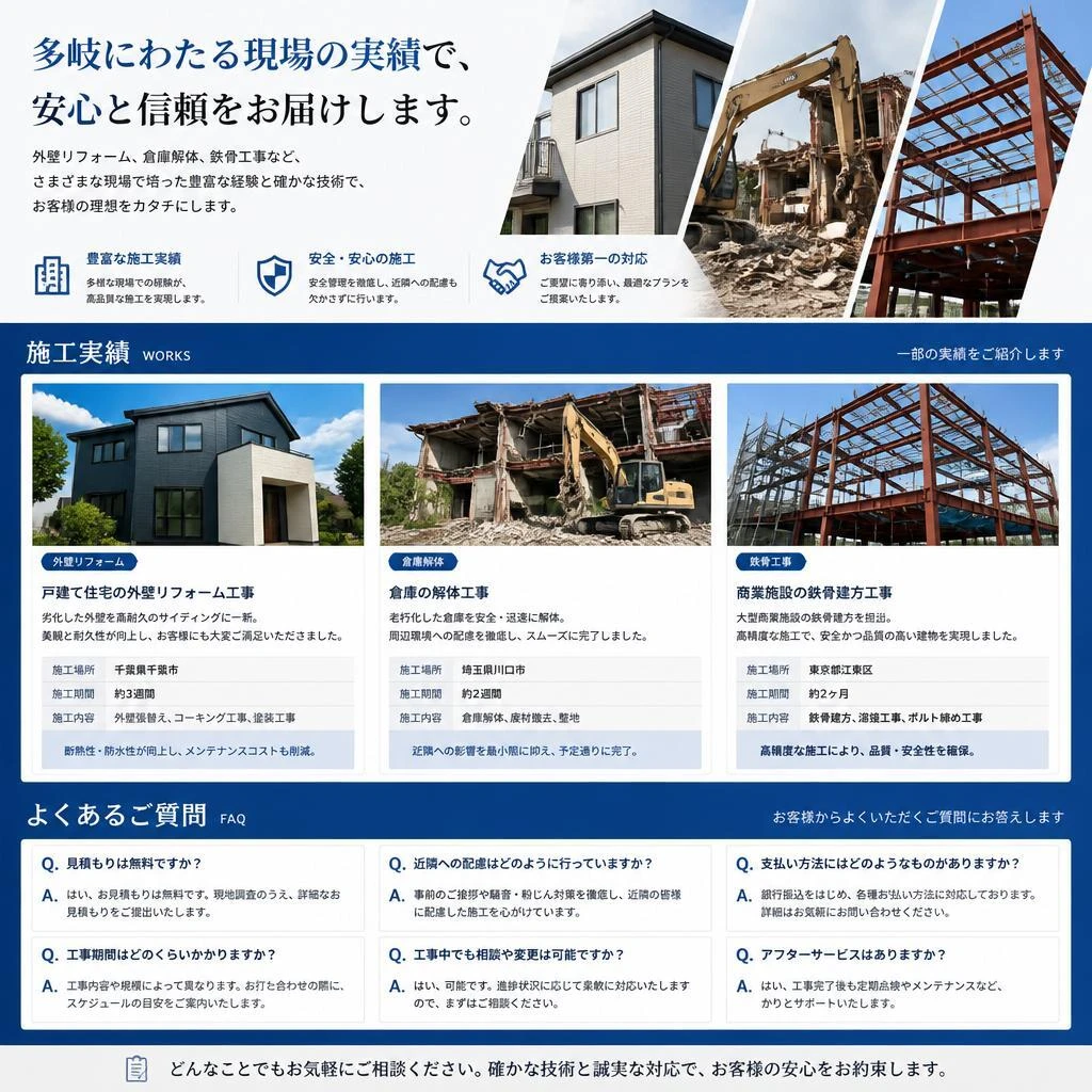 豊富な経験と実績を誇る多様なサービス