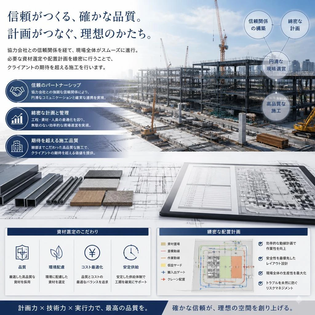 協力会社との強固な連携