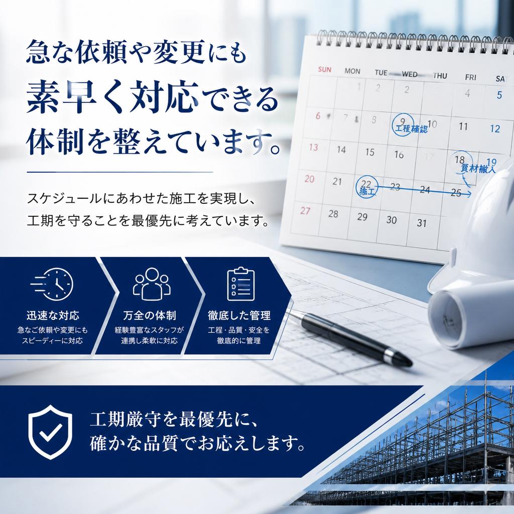迅速な対応でお客様の期待に応える