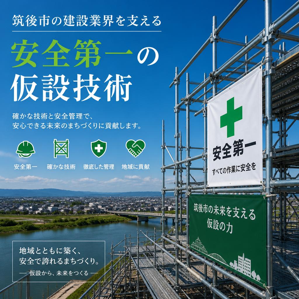 筑後市の建設業界を支える安全第一の仮設技術