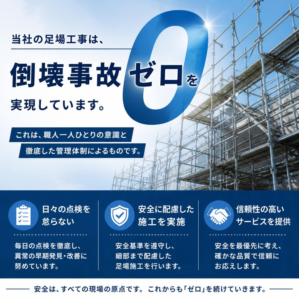 事故ゼロを誇る徹底した安全管理