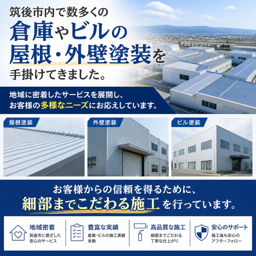 筑後市での豊富な施工実績