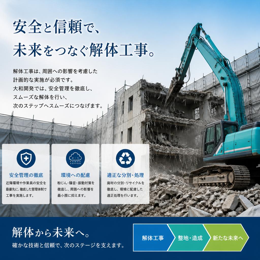 安心・安全な解体工事