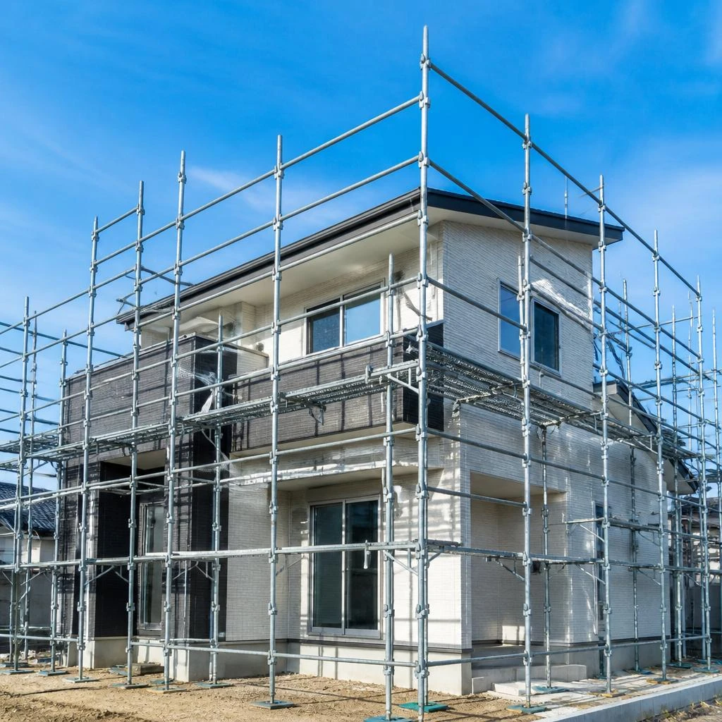柳川市の新築を支える。安全で確実な足場設置はお任せ！